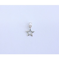 Sterling Silver Small Open Star Charm