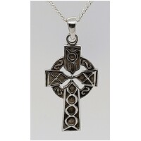 Oxidised Sterling Silver Celtic Cross Pendant