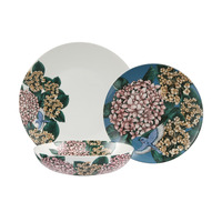 The Blck Pen Reminisce 12 Piece Blue Floral Dinner Set