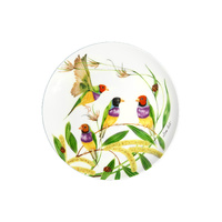 Eloise Short Lyric Collection Gouldian Finch 20cm Coupe Plate