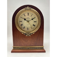 Red Mahogany Renewable Timber Mantle Clock CLZDJ-096