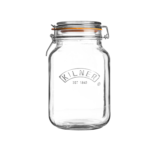 1.5 Litre Square Clip Top Jar