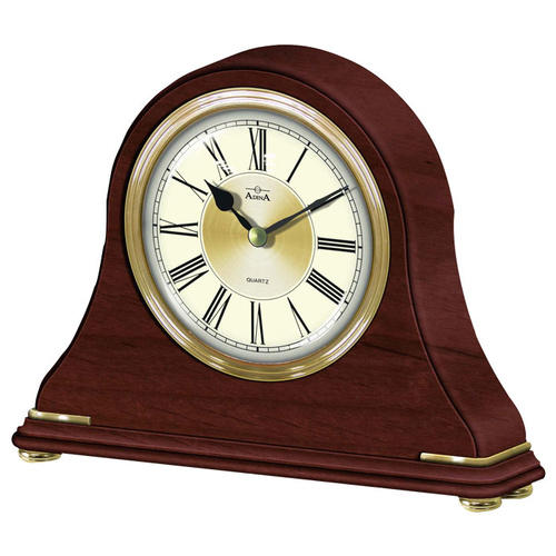 Wooden Mantle Clock with White Dial and Roman Numerals CL08J-10698