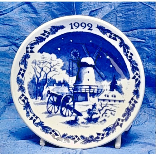 Royal Copenhagen 1992 Christmas Plaquette The Mill at Dybbøl 1092702 - CLEARANCE