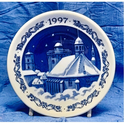 Royal Copenhagen 1997 Christmas Plaquette The Round Tower of Copenhagen 1097702