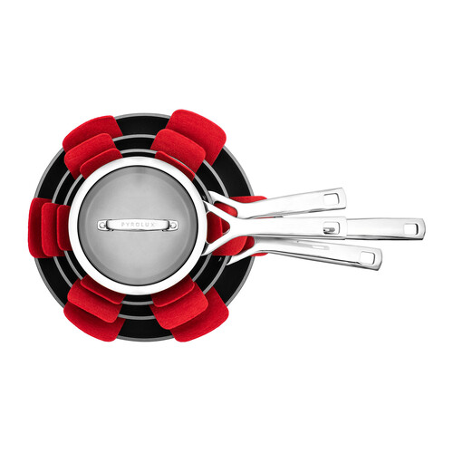 Pyrolux Red 3 Piece Pan Protector Set