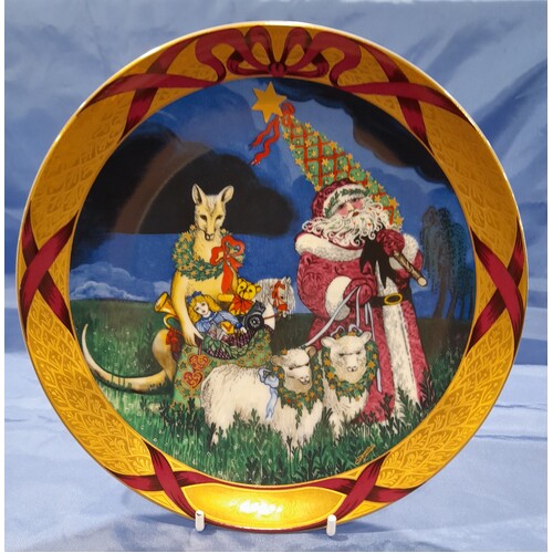 Bing & Grondahl 1998 Santa in Australia 'Julemanden i Australien' Plate 1198720