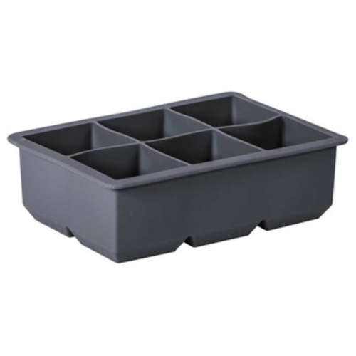 Charcoal Silicone 6 Cup King Ice Cube Tray