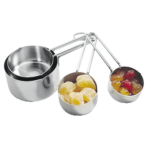 Professional Set of 4 Stainless Steel Measuring Cups