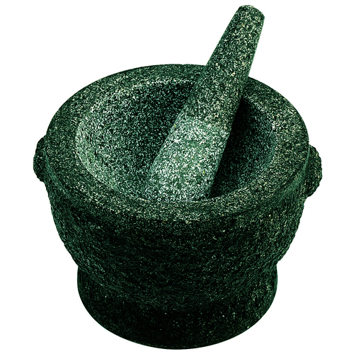 Solid Rough Grey Granite 20cm Mortar and Pestle
