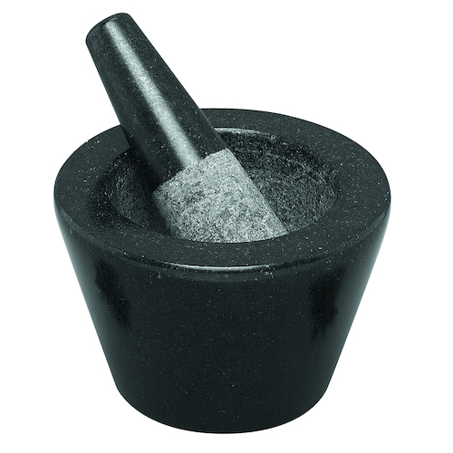 Black 13cm Conical Mortar and Pestle