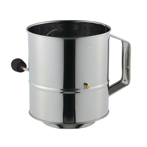 Stainless Steel 5 Cup Crank Handle Flour Sifter