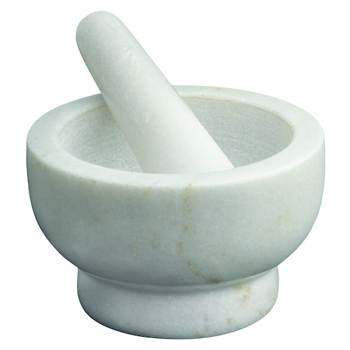White Marble Footed Mortar & Pestle