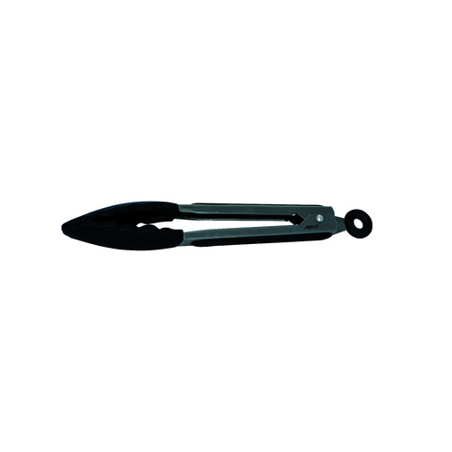 Avanti® 23cm Black Silicone Tongs with Stainless Steel Handle