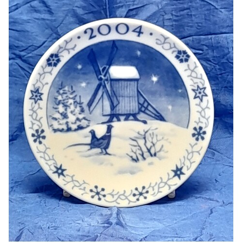 Royal Copenhagen 2004 Christmas Plaquette The Old Mill at Stouby 1404702 - CLEARANCE