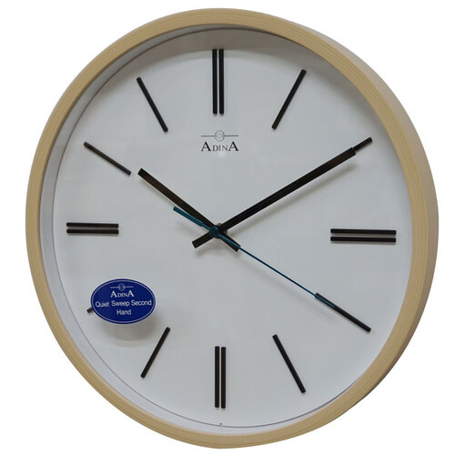 Cream Analogue Quartz Wall Clock with Black Indices - CL15-A5118A