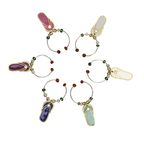 Thongs Wine Charms, Set of 6