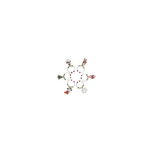 Christmas Wine Charms, Set of 6