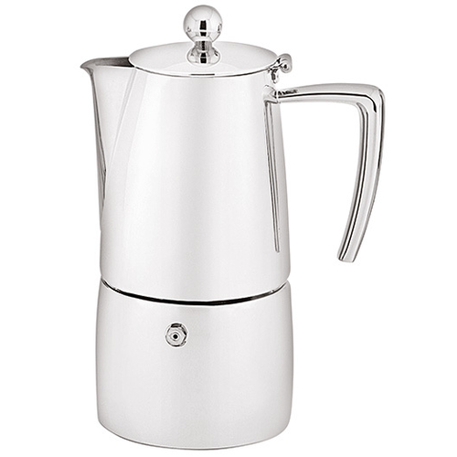 Stainless Steel Art Deco Double Wall 2 Cup Espresso Maker