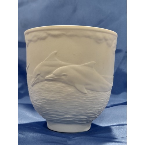 Lladro Collectors Society Dolphins At Play Candle Holder & Candle 17666