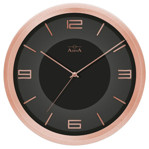Wall Clock Black Dial Bronze Case 30.5cm Diameter CL20-A8335C