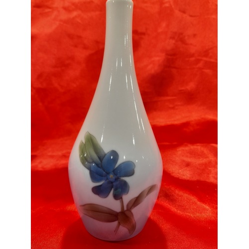 Bing & Grondahl Blue Flower Motif Vase