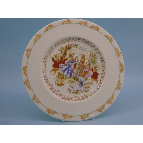 Bunnykins 75th Anniversary 20cm Plate