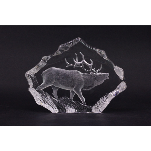 Mats Jonasson 2000 Collectors Society Hjort Stag Paperweight