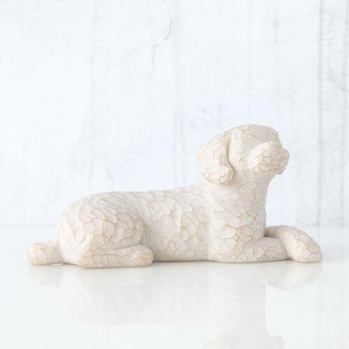 Willow Tree 'Love My Dog' (light, small, lying) Figurine