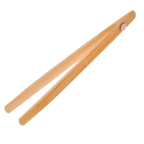 Bamboo Toast Tongs with Magnet