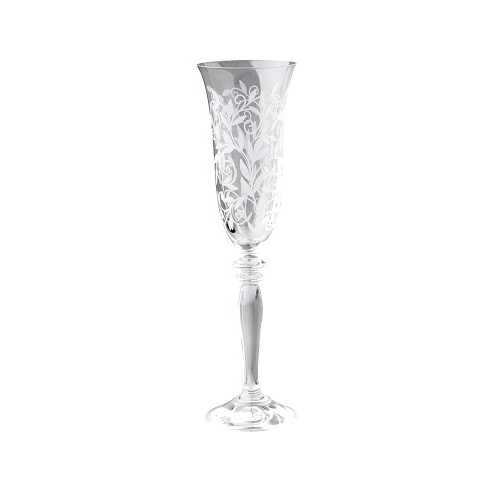 Harmony Set of 6 White Leaf 160ml Flutes