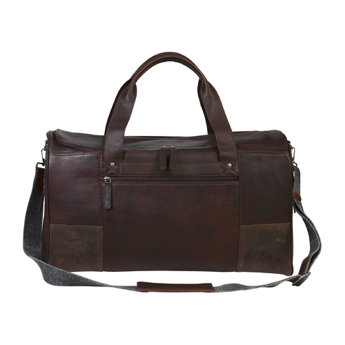 Large Vintage Brown Leather Travel Bag