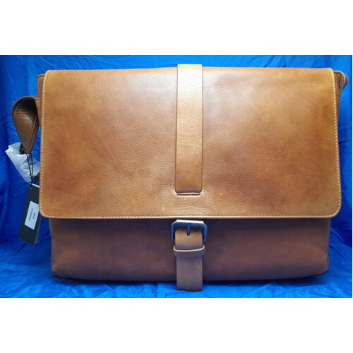 Vintage Tan Leather Large Satchel/Bag