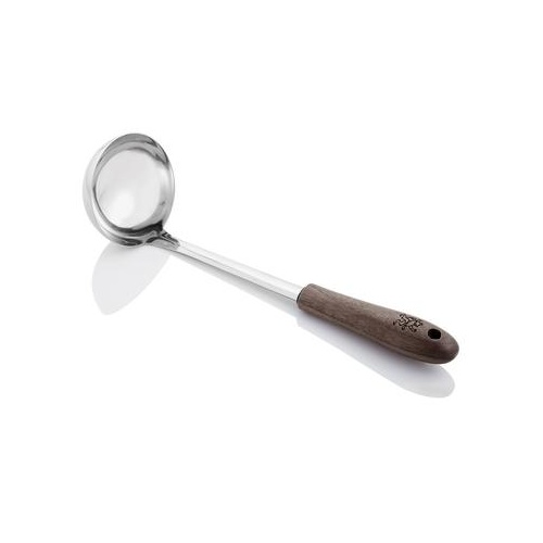 Premium Black Walnut Handle and Stainless Steel Soup Ladle
