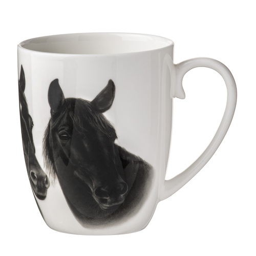 350ml Fine Bone China Trio Black Mug