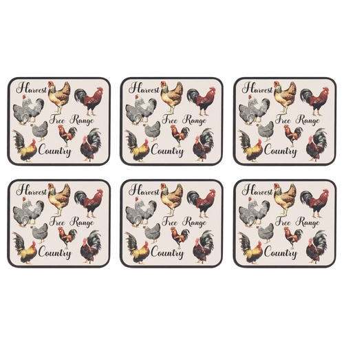 Heartland Collection Set of 6 Corkbacked Coasters
