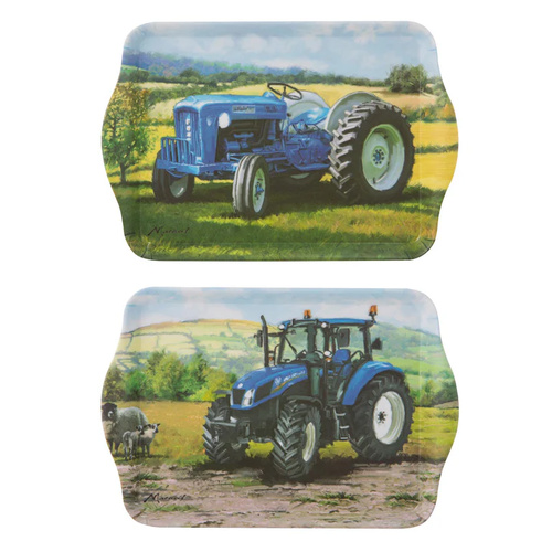Ashdene Tractors Then/Now Collection Set of 2 Melamine Ford Scatter Trays