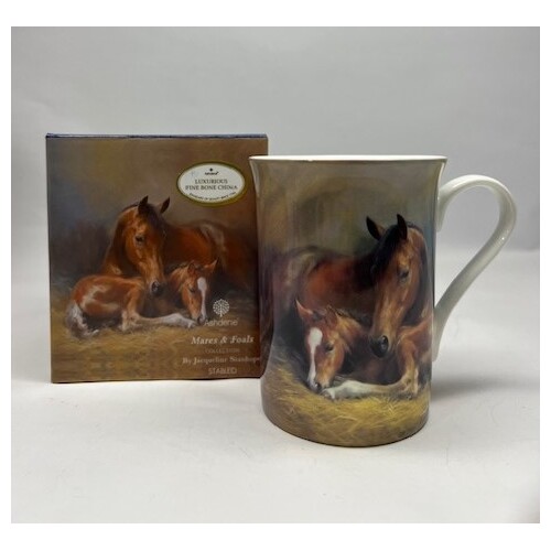 Ashdene Mares & Foals In The Stable 340ml Fine Bone China Mug