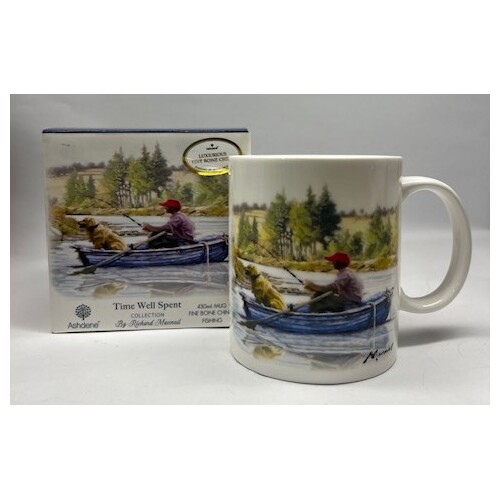 Ashdene Time Well Spent 430ml Fine Bone China Fishing Mug