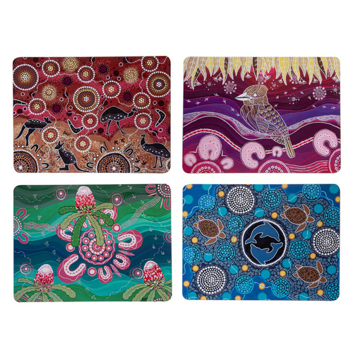 Ashdene Spirit Land Collection Pack of 4 Assorted Corkback Placemats