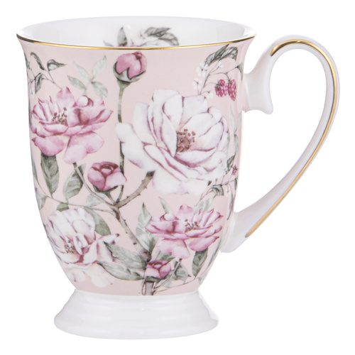 Ashdene Raspberry Rose Pink 310ml Footed Mug