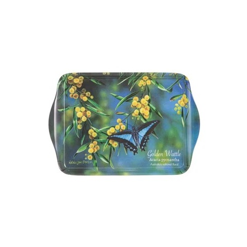 Ashdene Botanical Emblems of Australia Wattle Melamine Scatter Tray
