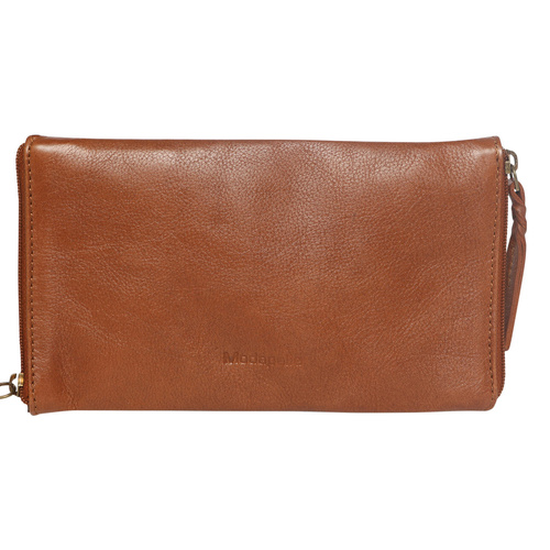 Modapelle Tan Luxury Leather Collection Optical Case