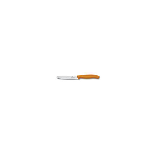 Victorinox Orange 11cm Round Tip Wavy Edge Classic Serrated Steak & Tomato Knife - Discountinued