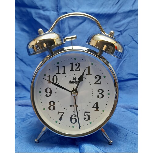 Silver Twin Bell Alarm Clock