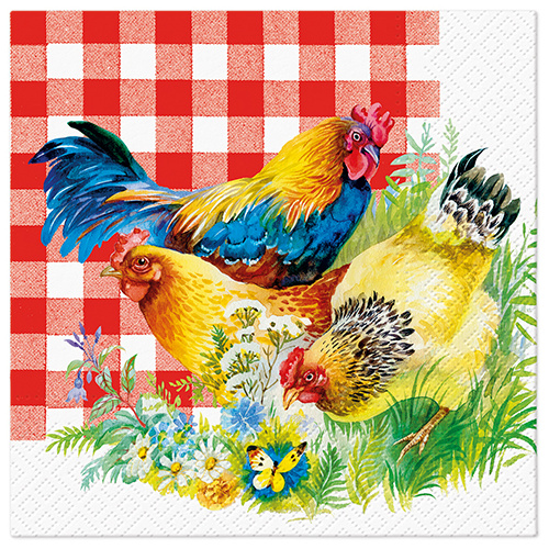 PAW Decor Collection Chicken Coup 3-ply Tissue Paper Napkin 33 x 33cm (Pack of 20)