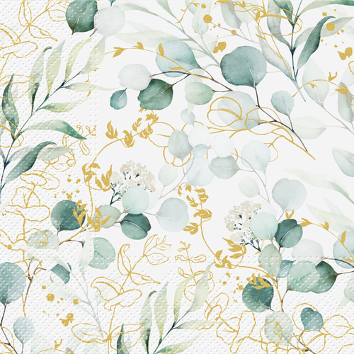 Golden Eucalyptus 3-ply Tissue Paper Napkin 33 x 33cm (Pack of 20)