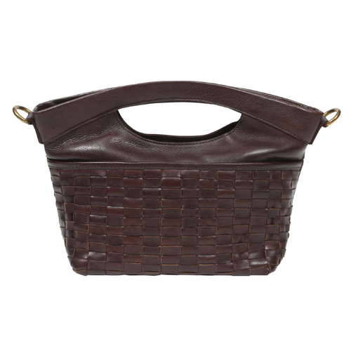 Modapelle Dark Brown Leather Cross Body/Shoulder Bag