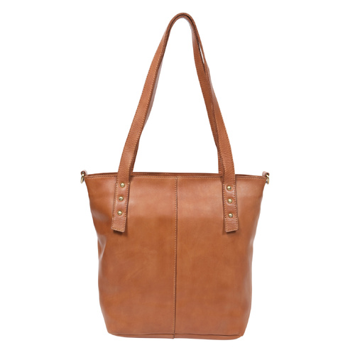 Modapelle Tan Leather Tote Bag/Cross Body