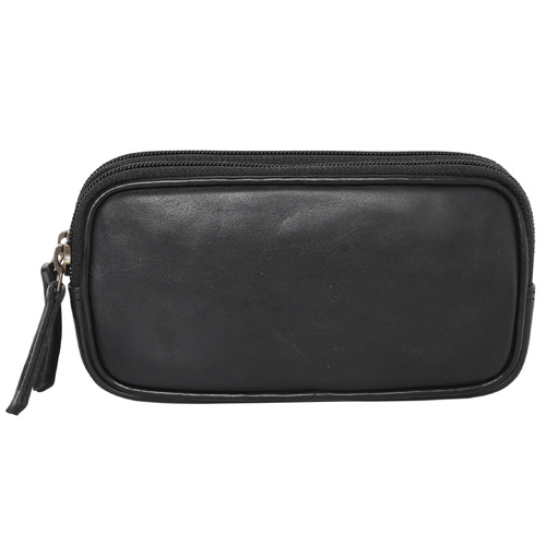 Modapelle Black Leather Collection Optical/Utility Case
